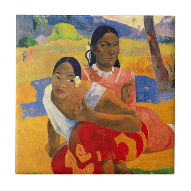 Paul Gauguin - När gifter du dig? Kakelplatta (Framsidan)