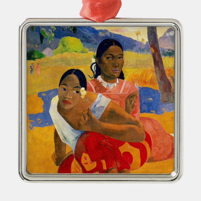 Paul Gauguin, när ska du gifta dig? Julgransprydnad Metall (Framsidan)