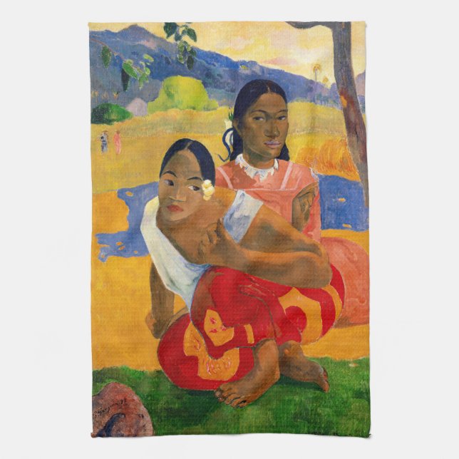 Paul Gauguin, när ska du gifta dig? Kökshandduk (Vertikal)