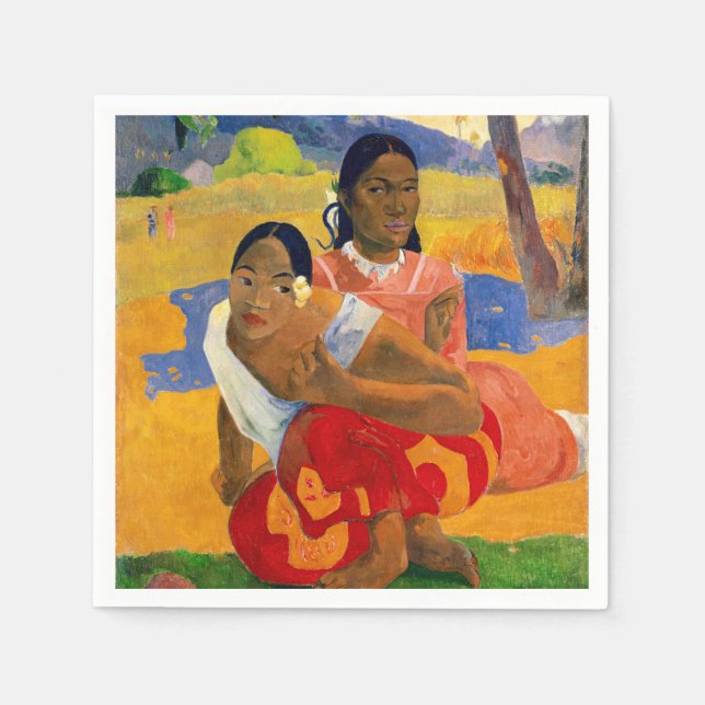 Paul Gauguin, när ska du gifta dig? Pappersservett (Framsidan)