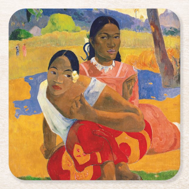 Paul Gauguin, när ska du gifta dig? Underlägg Papper Kvadrat (Framsidan)