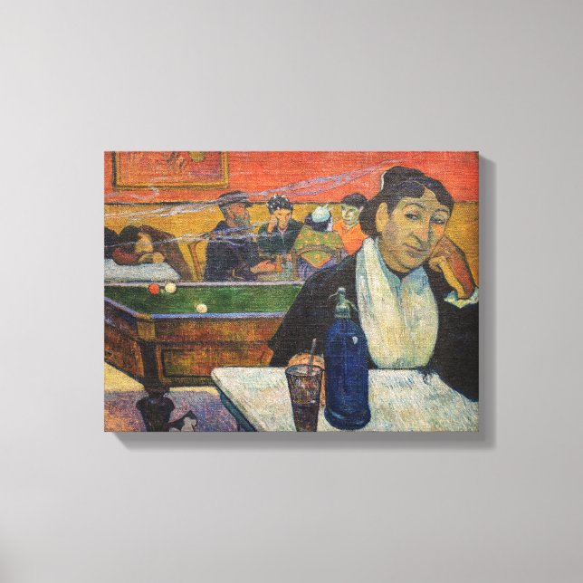 Paul Gauguin - Nattcaféet, Arles Canvastryck (Framsida)