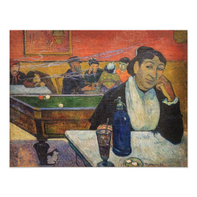 Paul Gauguin - Nattcaféet, Arles Fototryck (Framsidan)