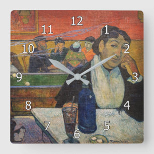 Paul Gauguin - Nattcaféet, Arles Fyrkantig Klocka
