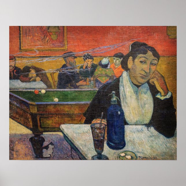 Paul Gauguin - Nattcaféet, Arles Poster (Framsidan)