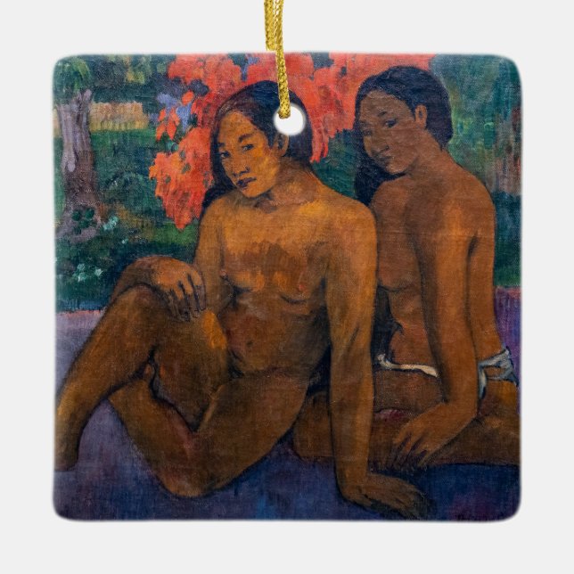 Paul Gauguin - och Guld i deras kroppar Julgransprydnad Keramik (Framsida)