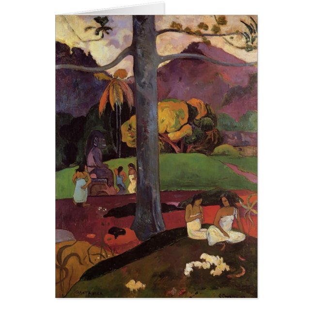 Paul Gauguin- Olden tider Hälsningskort (Framsidan)