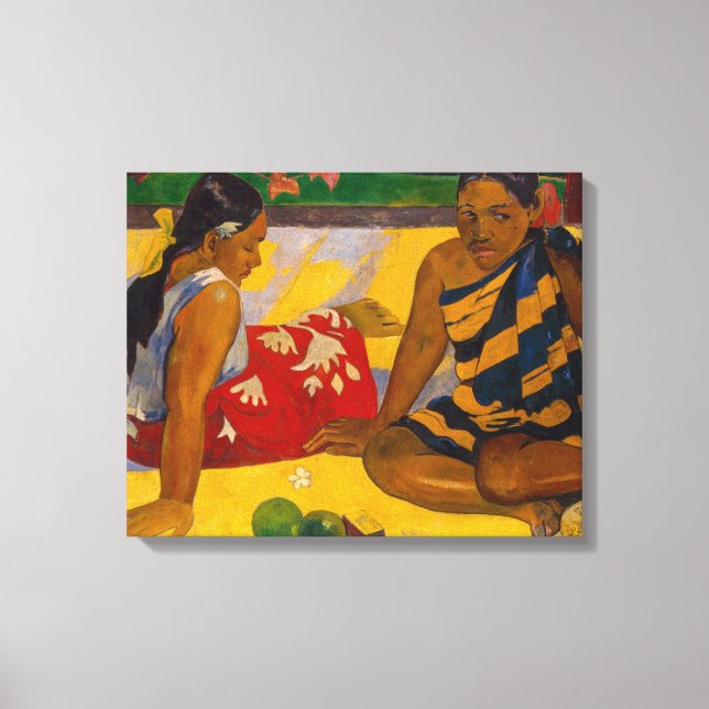 Paul Gauguin - Parau Api / Vad är nytt? Canvastryck (Framsida)