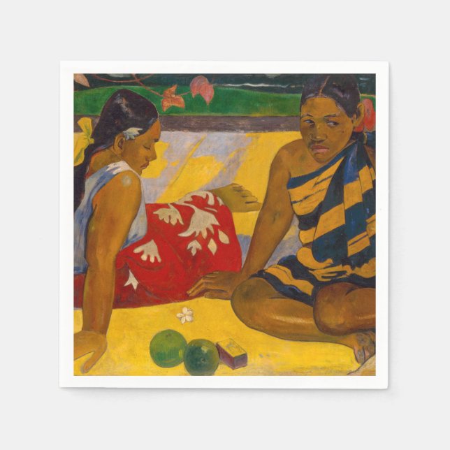 Paul Gauguin - Parau Api / Vad är nytt? Pappersservett (Framsidan)