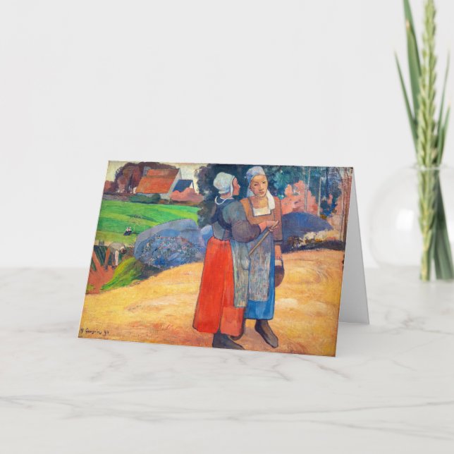 Paul Gauguin - Paysanes Bretons Kort (Framsida)