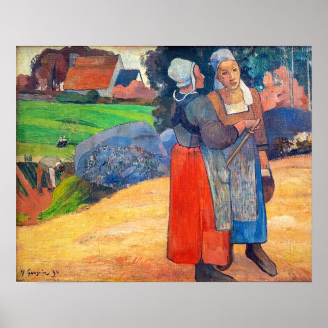 Paul Gauguin - Paysanes Bretons Poster (Framsidan)