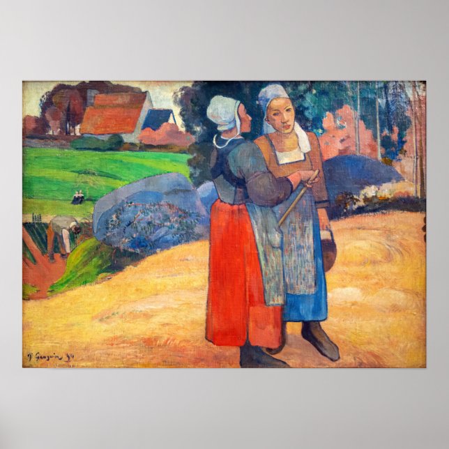 Paul Gauguin - Paysanes Bretons Poster (Framsidan)