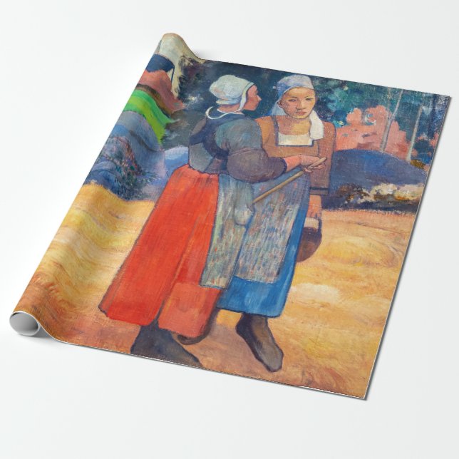 Paul Gauguin - Paysanes Bretons Presentpapper (Utrullad)