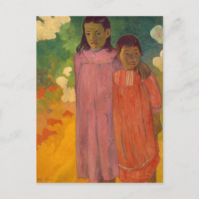 Paul Gauguin | Piti Tiena, 1892 Vykort (Framsida)