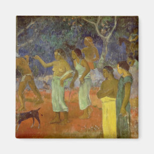 Paul Gauguin plats från Tahitian liv, 1896 Magnet