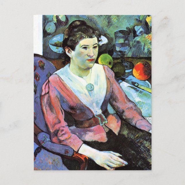 Paul Gauguin - Porträtt i Woman Vykort (Framsida)