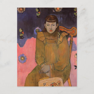 Paul Gauguin- Porträtt i Young Woman, Vaite Vykort