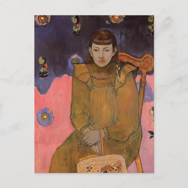 Paul Gauguin- Porträtt i Young Woman, Vaite Vykort (Framsida)