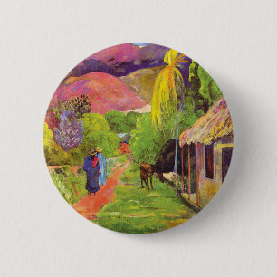 Paul Gauguin Road i Tahiti Vintage Fine Art Knapp