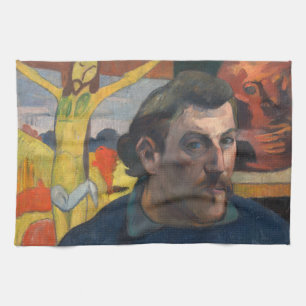 Paul Gauguin - Self-Porträtt med Gult Kristus Kökshandduk