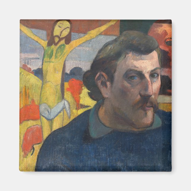 Paul Gauguin - Self-Porträtt med Gult Kristus Magnet (Framsidan)