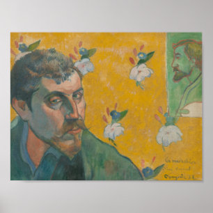 Paul Gauguin - Self-porträtt med porträtt Poster