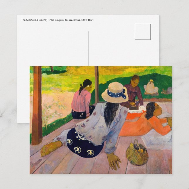 Paul Gauguin - Sestn Vykort (Fram/baksida)