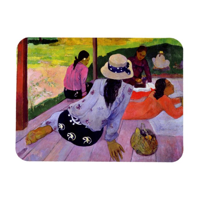 Paul Gauguin | Siesta, 1891-2 (olja på arbetsyta) Magnet (Horisontell)