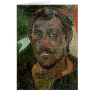 Paul Gauguin självporträtt, c.1890-93 Hälsningskort