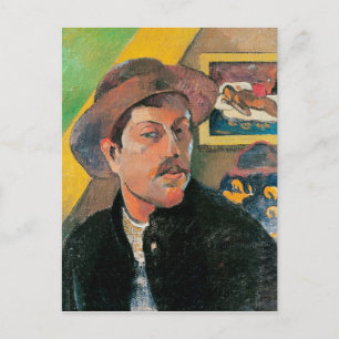 Paul Gauguin Självporträtt i Hat, 1893-94 Vykort