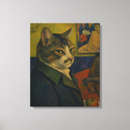 Paul Gauguin Självporträtt Vol. 2 som katt Canvastryck