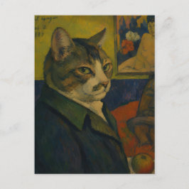 Paul Gauguin Självporträtt Vol. 2 som katt Vykort