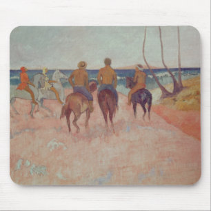 Paul Gauguin skicklig ryttare på stranden 1902 Musmatta