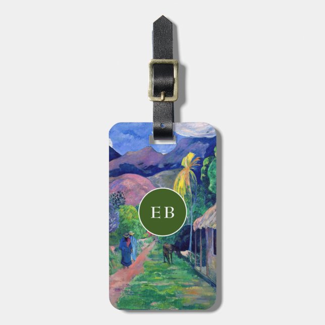 Paul Gauguin - Street in Tahiti Bagagebricka (Vertikal Framsida)