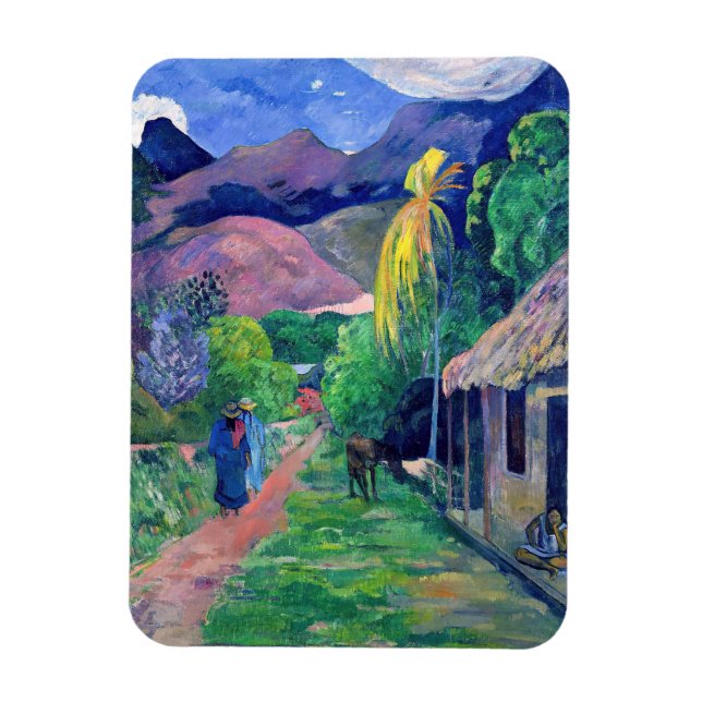 Paul Gauguin - Street in Tahiti Magnet (Vertikal)