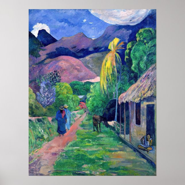 Paul Gauguin - Street in Tahiti Poster (Framsidan)