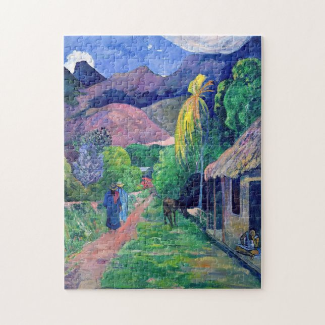 Paul Gauguin - Street in Tahiti Pussel (Vertikal)
