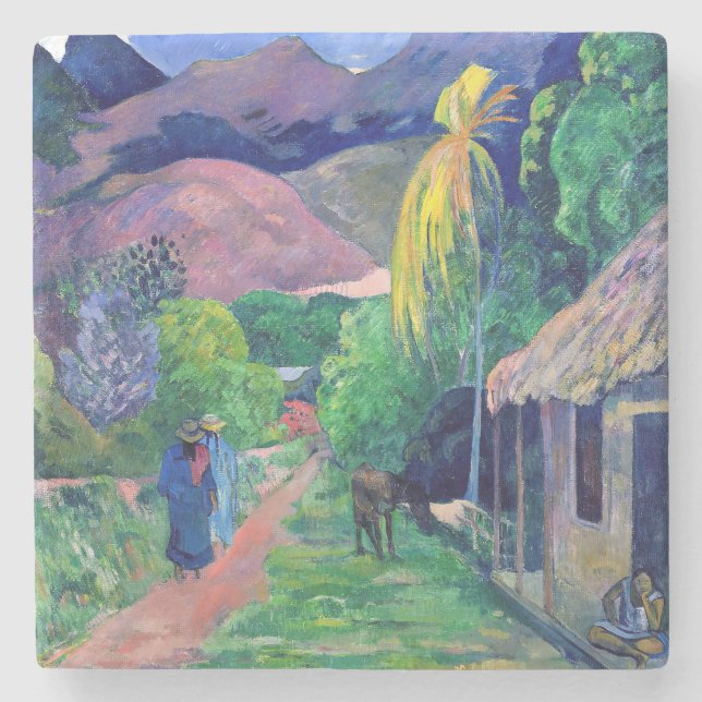 Paul Gauguin - Street in Tahiti Stenunderlägg (Framsidan)