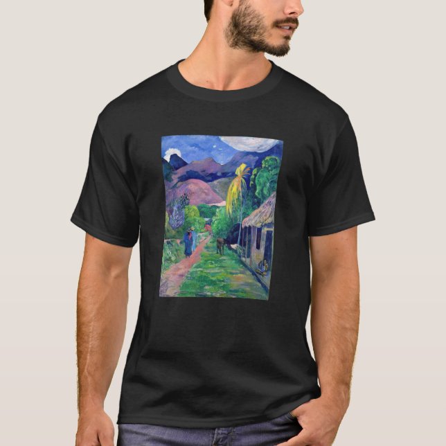 Paul Gauguin - Street in Tahiti T Shirt (Framsida)