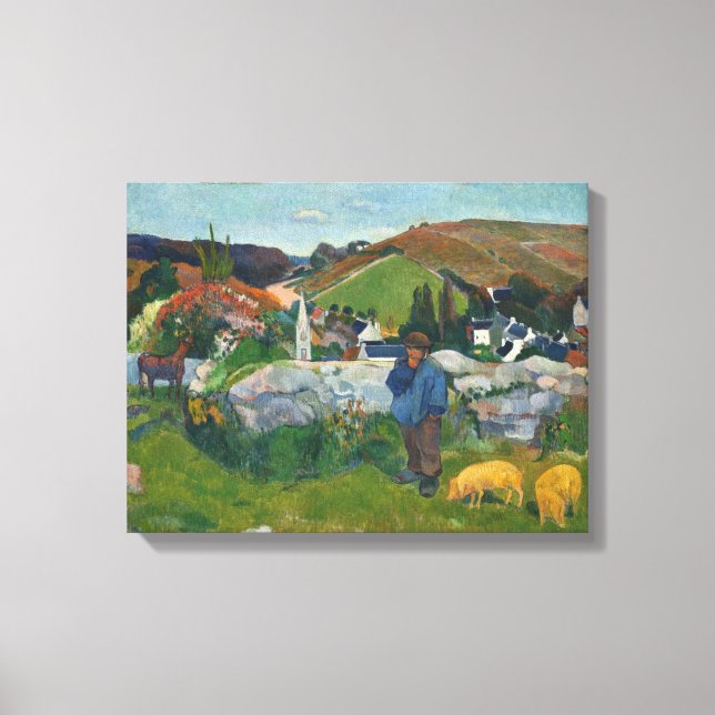 Paul Gauguin, Swineherd Canvastryck (Framsida)