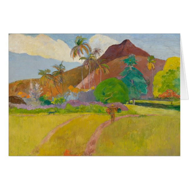 Paul Gauguin - Tahitian Landscape Hälsningskort (Framsidan Horizontal)