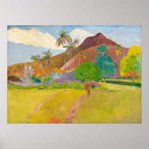 Paul Gauguin Tahitian Landscape Poster