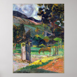 Paul Gauguin Tahitian Landscape Poster