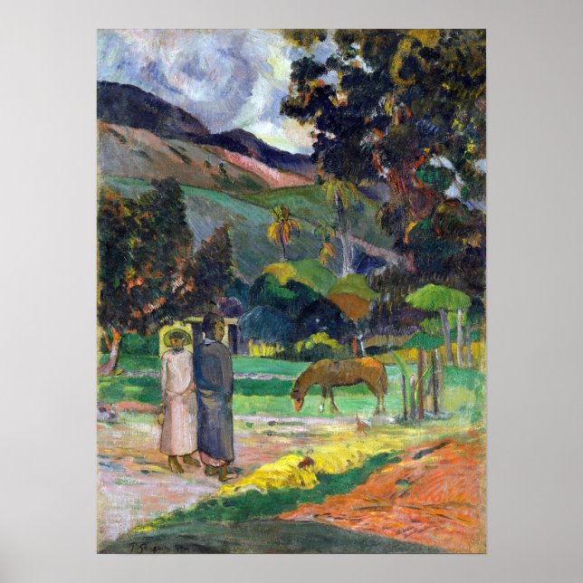 Paul Gauguin Tahitian Landscape Poster (Framsidan)