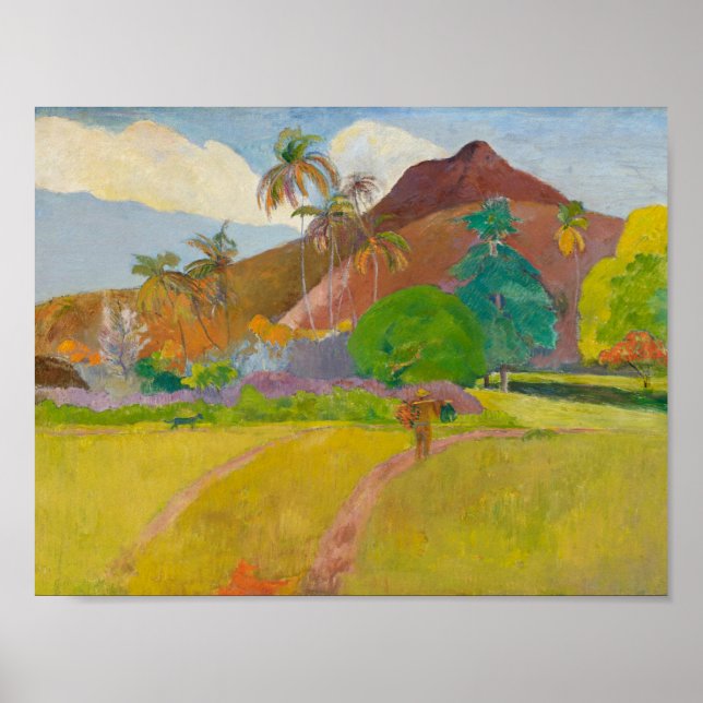 Paul Gauguin - Tahitian Landscape Poster (Framsidan)