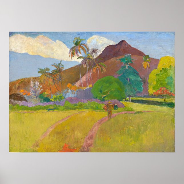 Paul Gauguin - Tahitian Landscape Poster (Framsidan)