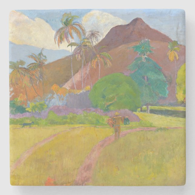 Paul Gauguin - Tahitian Landscape Stenunderlägg (Framsidan)