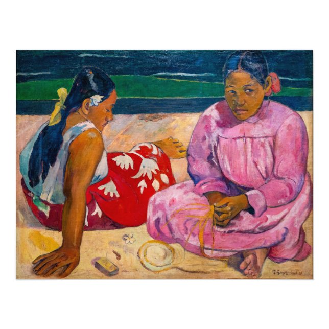 Paul Gauguin - Tahitian Women on the Beach Fototryck (Framsidan)