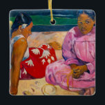 Paul Gauguin - Tahitian Women on the Beach Julgransprydnad Keramik<br><div class="desc">Tahitian Women on the Beach - Paul Gauguin,  Oil on Canvas,  1891</div>