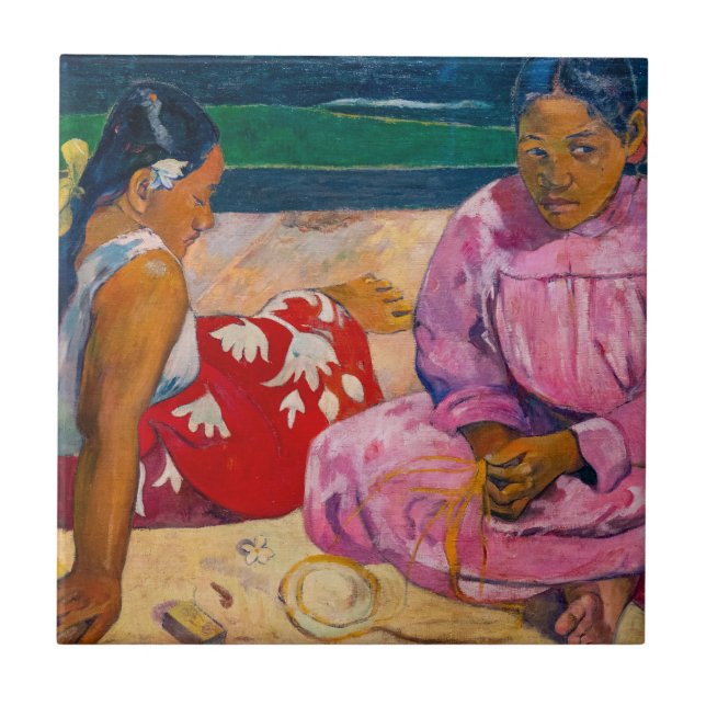 Paul Gauguin - Tahitian Women on the Beach Kakelplatta (Framsidan)